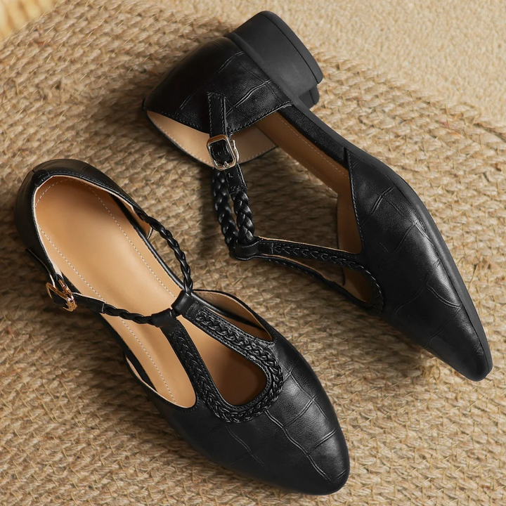 Elara | Classic Leather Mary Janes