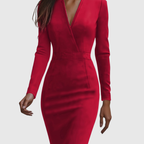 ARABELLA | ELEGANT V-NECK DRESS