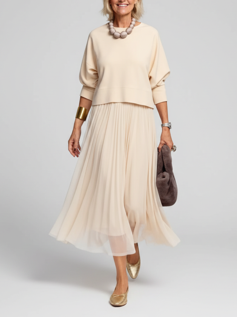 Zanelia™ | Elegant Tulle Sweater Dress