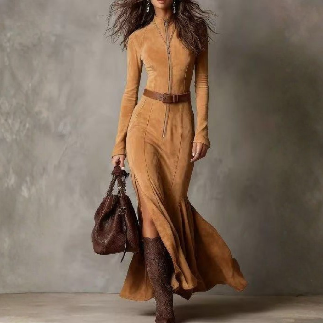 Rowan | Suede Maxi Dress