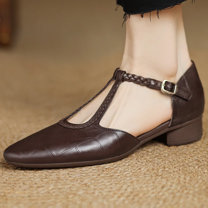 Elara | Classic Leather Mary Janes