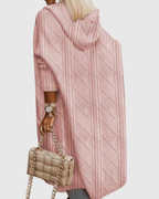 HONORIA | HOODED CABLE-KNIT CARDIGAN