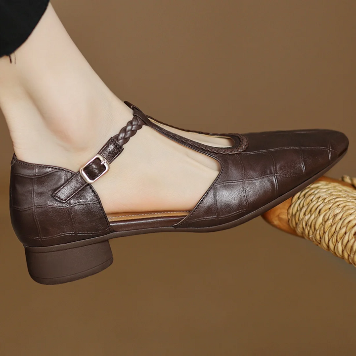 Elara | Classic Leather Mary Janes