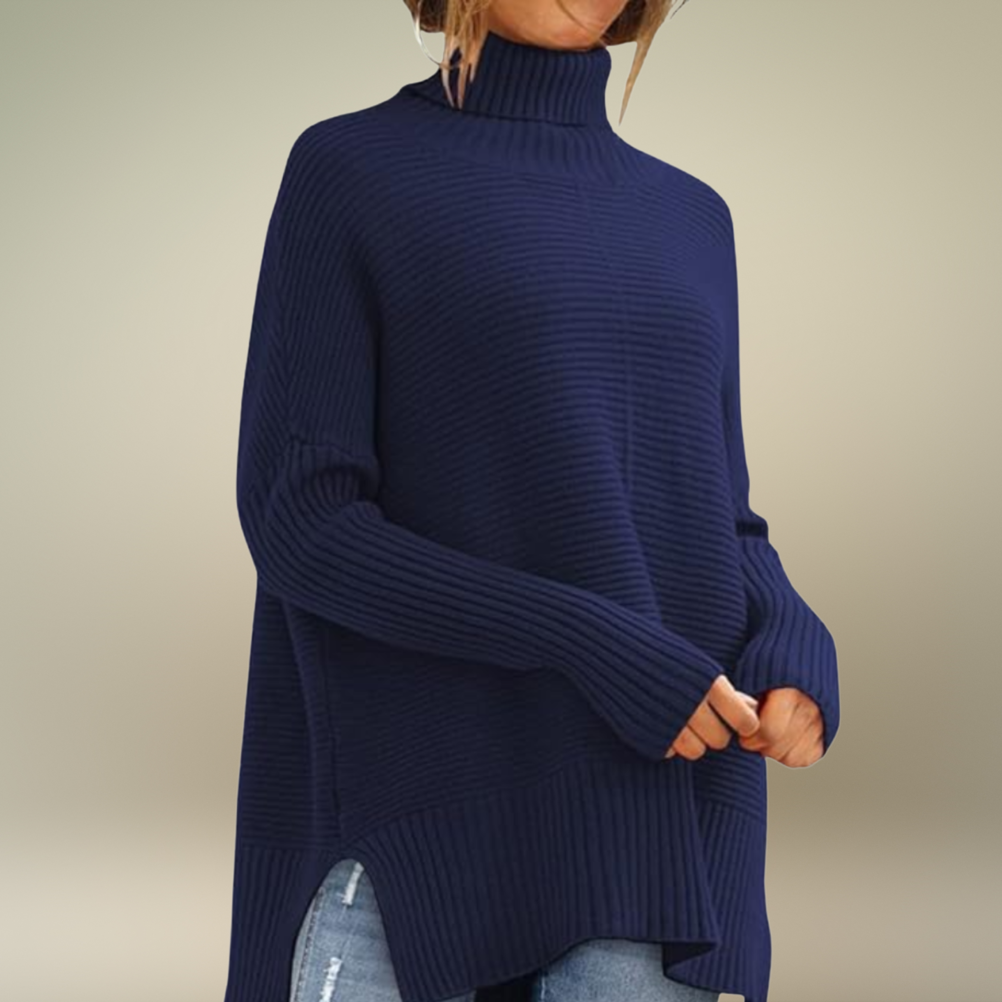 AERONWEN | RIBBED TURTLENECK KNIT JUMPER