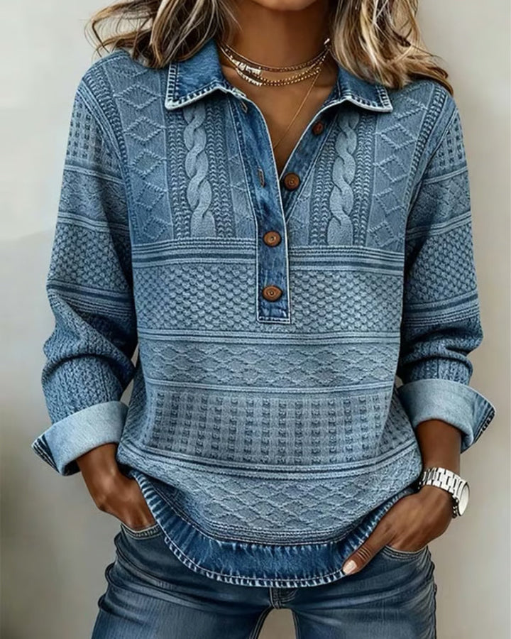 Dolores | Refined Half-Button Sweatshirt