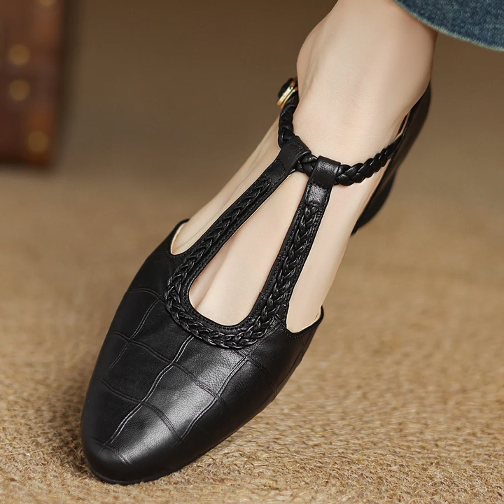 Elara | Classic Leather Mary Janes