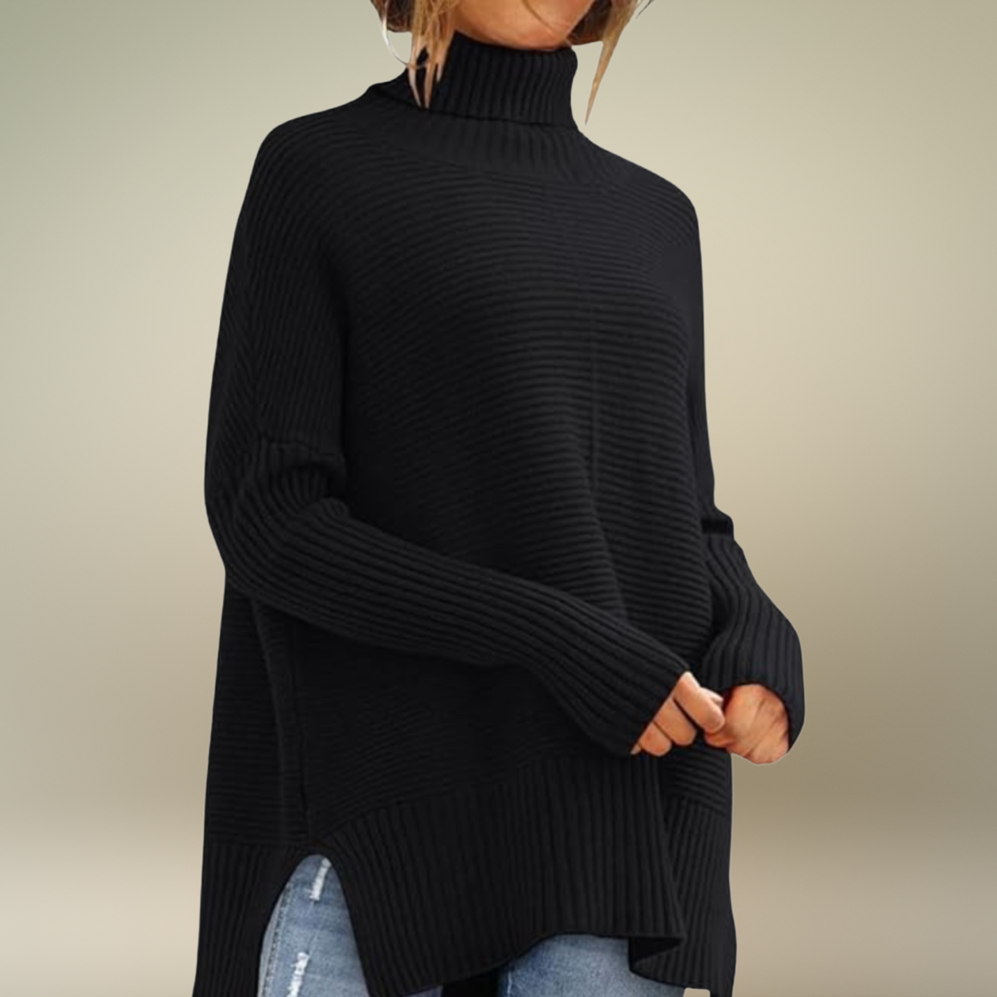 AERONWEN | RIBBED TURTLENECK KNIT JUMPER