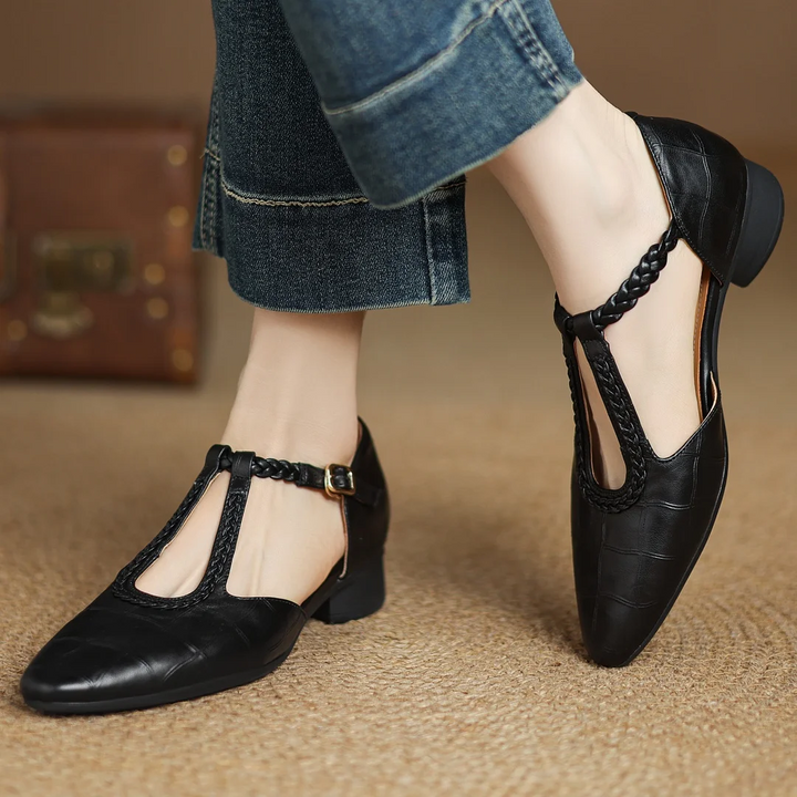 Elara | Classic Leather Mary Janes