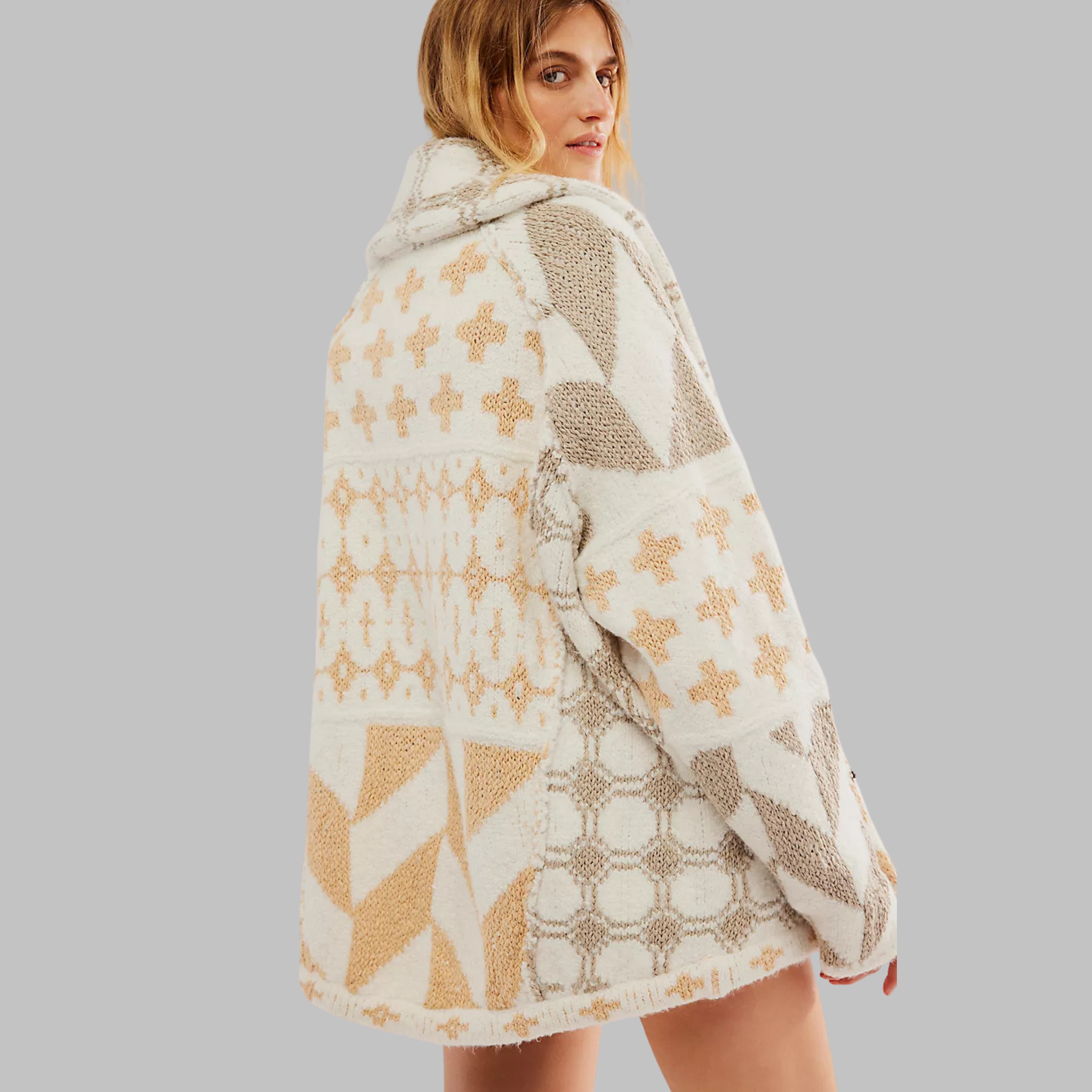 FLORA | VINTAGE BUTTON-DOWN OVERSIZED CARDIGAN