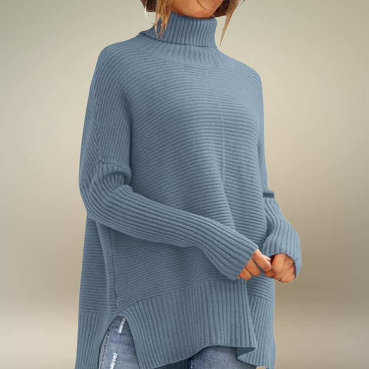 AERONWEN | RIBBED TURTLENECK KNIT JUMPER
