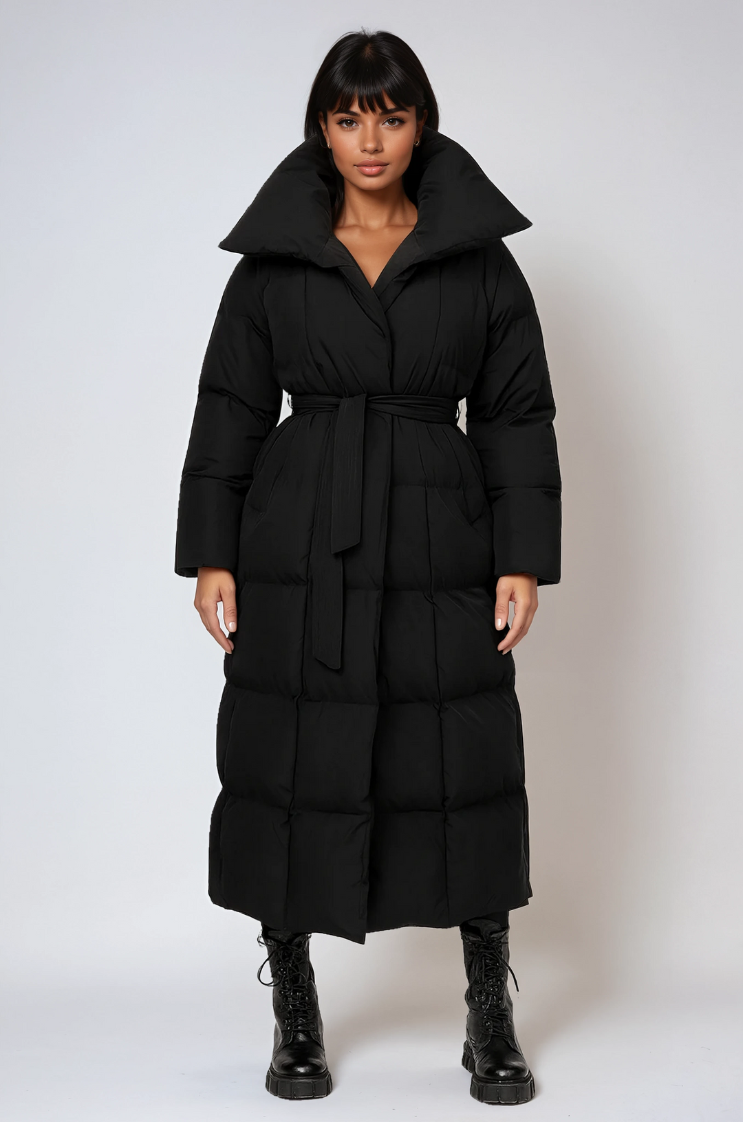 Zimara | Long Quilted Winter Jacket for Women