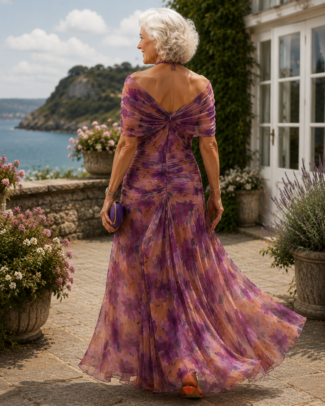 Louise | Elegant Maxi Party Dress with V-Neck