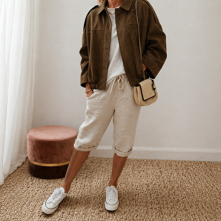 Grace | Light Cotton-Linen Shorts