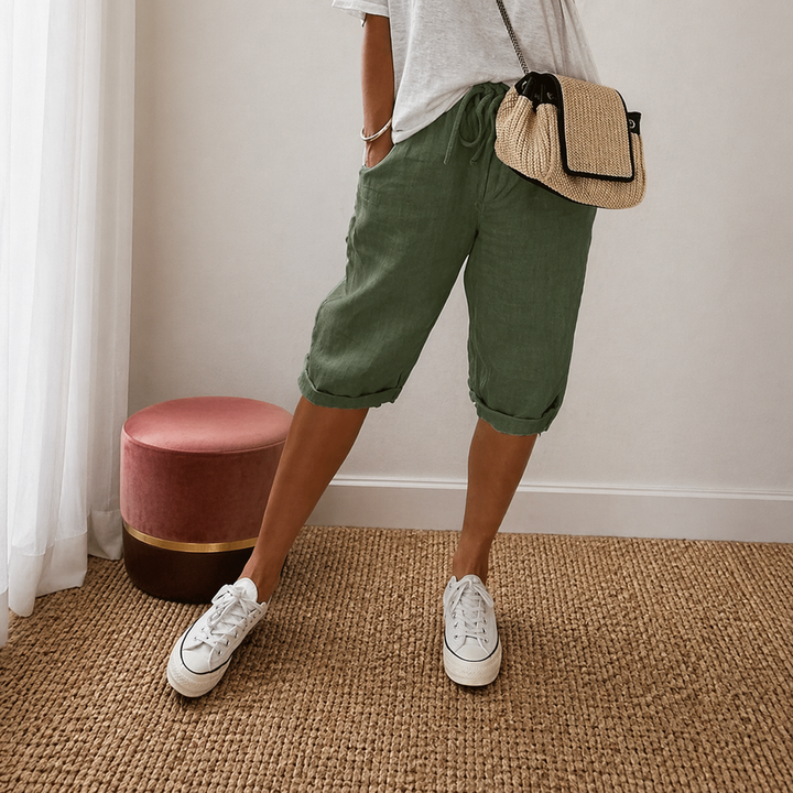 Grace | Light Cotton-Linen Shorts