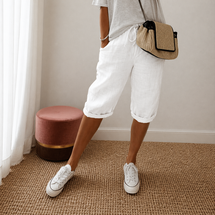 Grace | Light Cotton-Linen Shorts