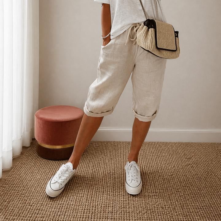 Grace | Light Cotton-Linen Shorts