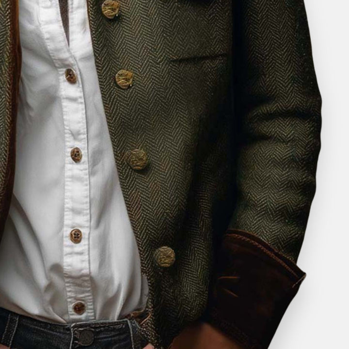 Josephine | Tweed Jacket with Velvet Details