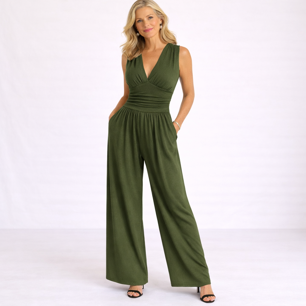 CHARITY – Chic Sleeveless Wide-Leg Jumpsuit