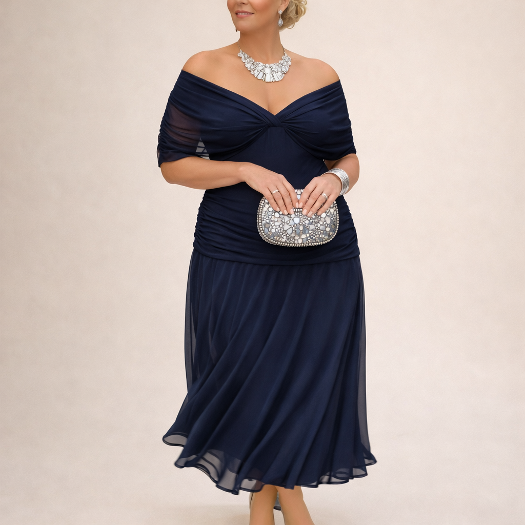 Florendra | Long Floral V Neck Dress