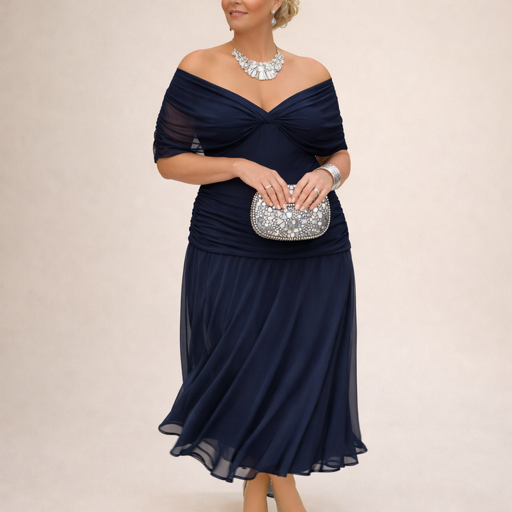 Florendra | Long Floral V Neck Dress