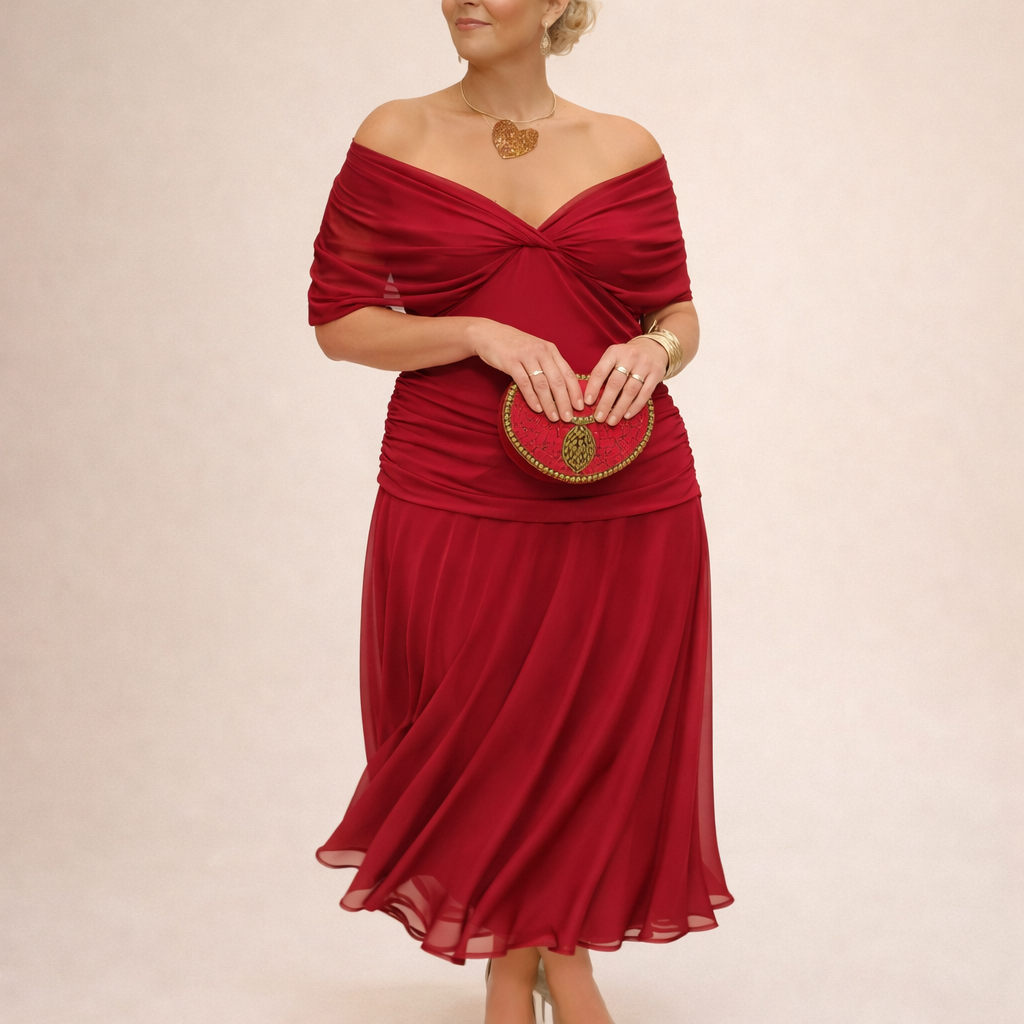 Florendra | Long Floral V Neck Dress