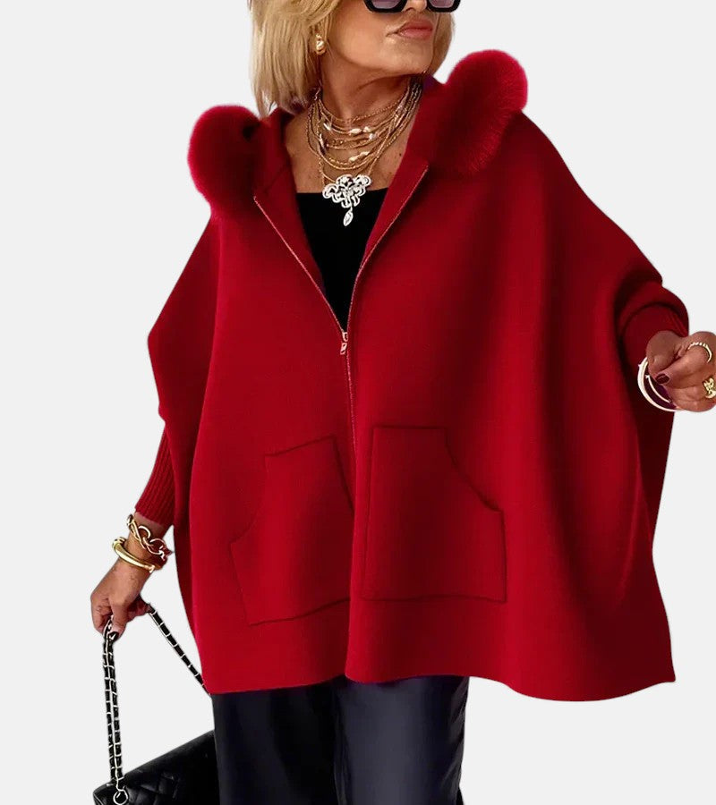 ARABELLE™ | Casual Hooded Coat with Faux Fur Collar
