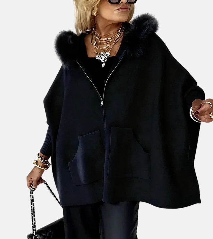ARABELLE™ | Casual Hooded Coat with Faux Fur Collar