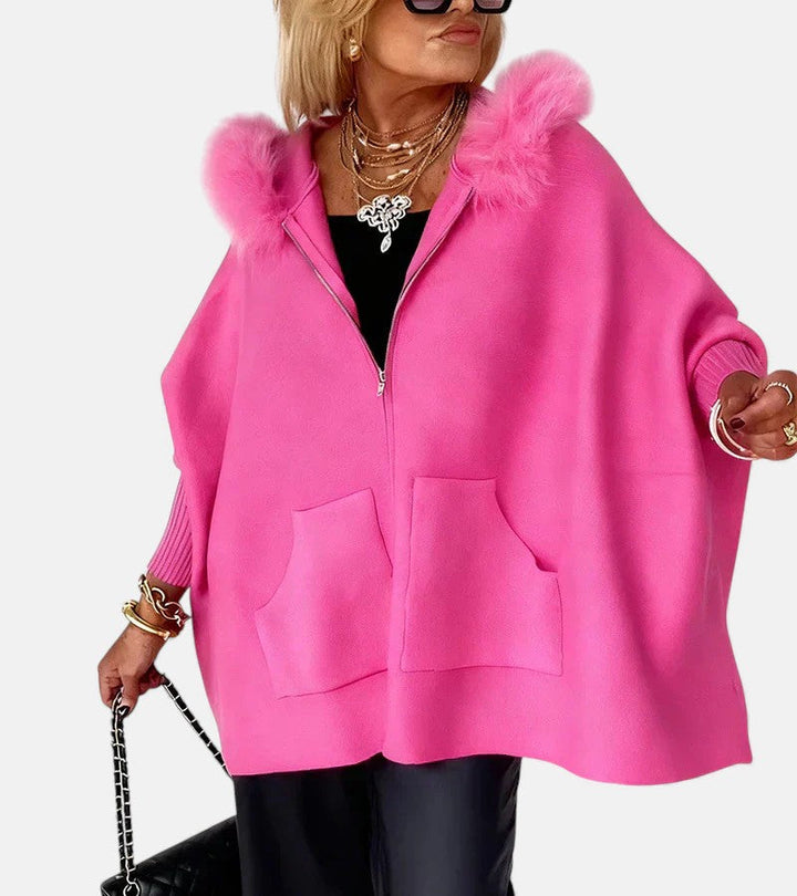 ARABELLE™ | Casual Hooded Coat with Faux Fur Collar