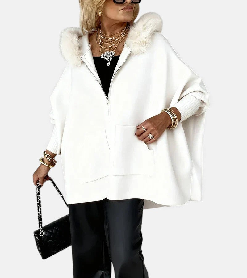 ARABELLE™ | Casual Hooded Coat with Faux Fur Collar