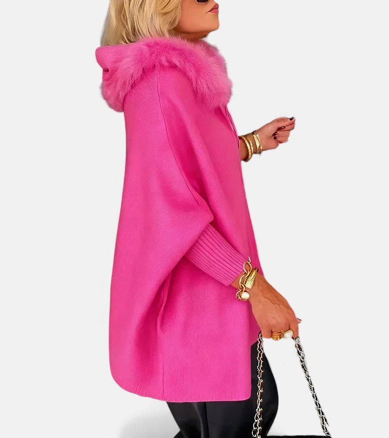 ARABELLE™ | Casual Hooded Coat with Faux Fur Collar