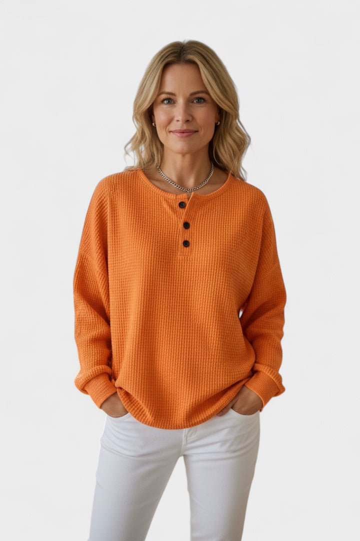 Helle™ | Waffle knit cosy jumper