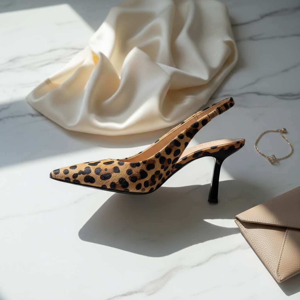 Seda - Leopard Slingback Heels