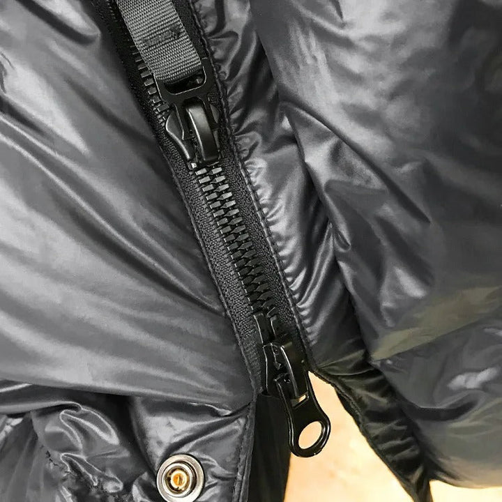 Long Quilted Winter Jacket | With Hood and Zip