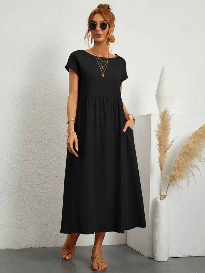 Gabrielle — Flowing Midi Dress with Timeless Elegance