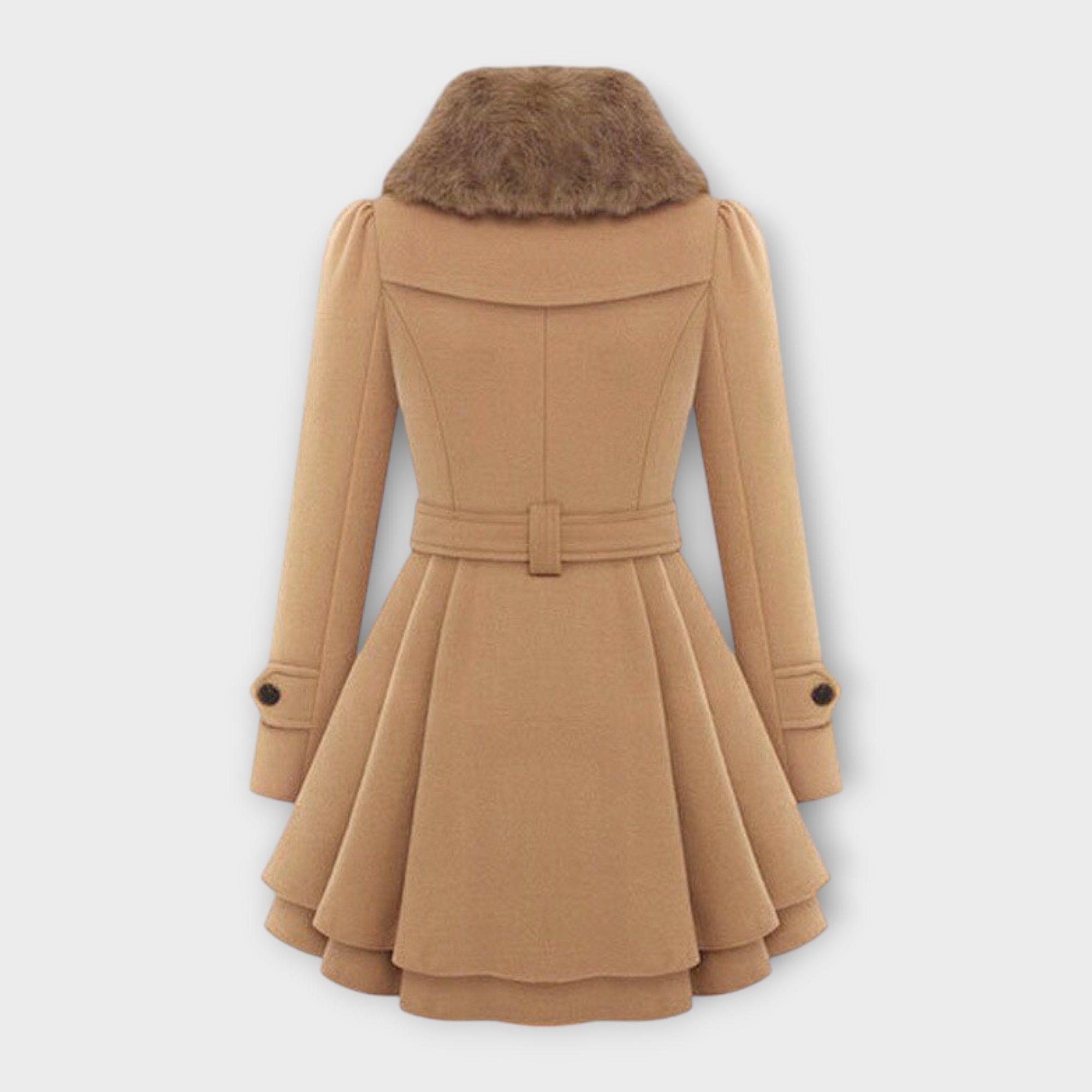 Emma – Elegant Coat with Faux Fur Collar