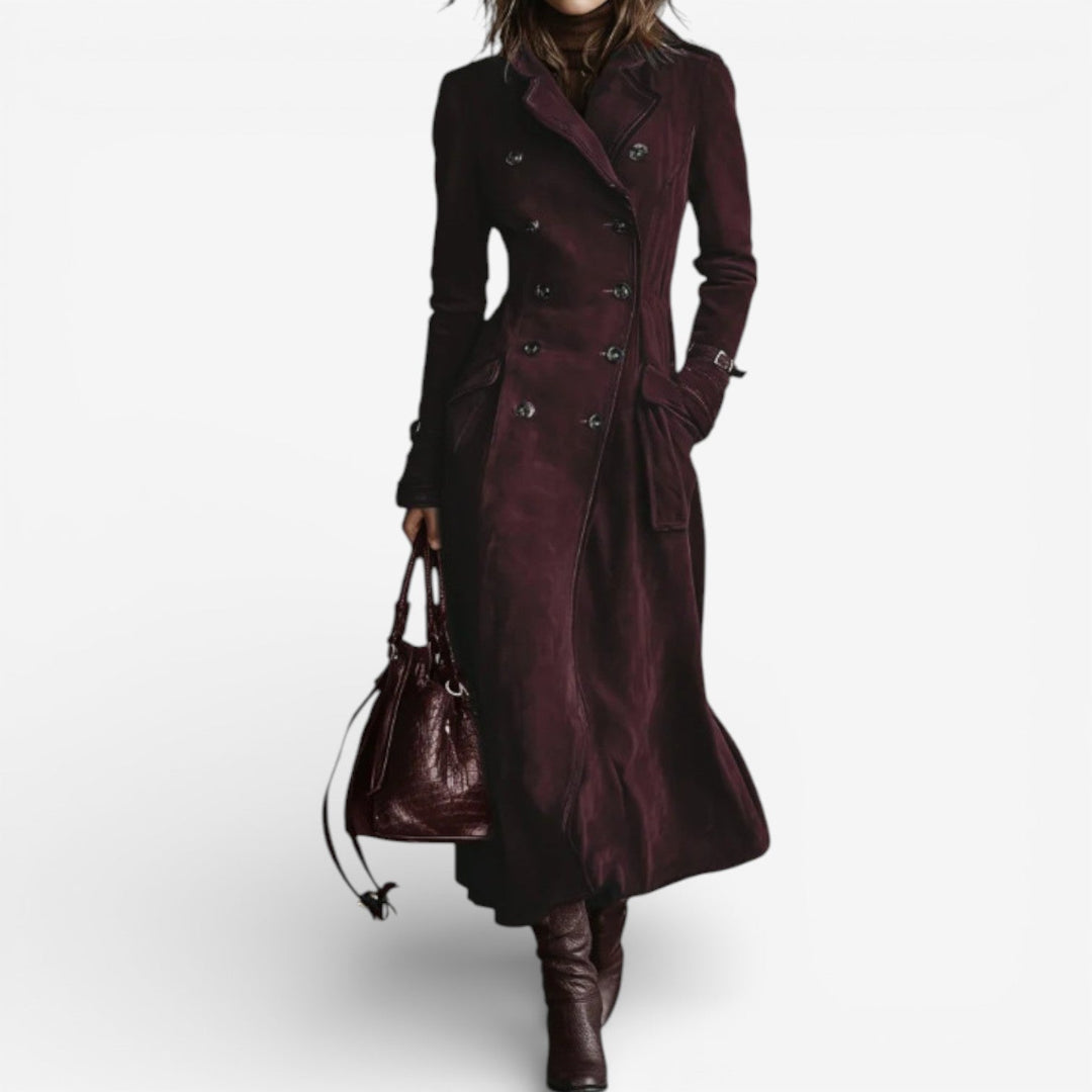 Nathaly™ | Suede Trench Coat