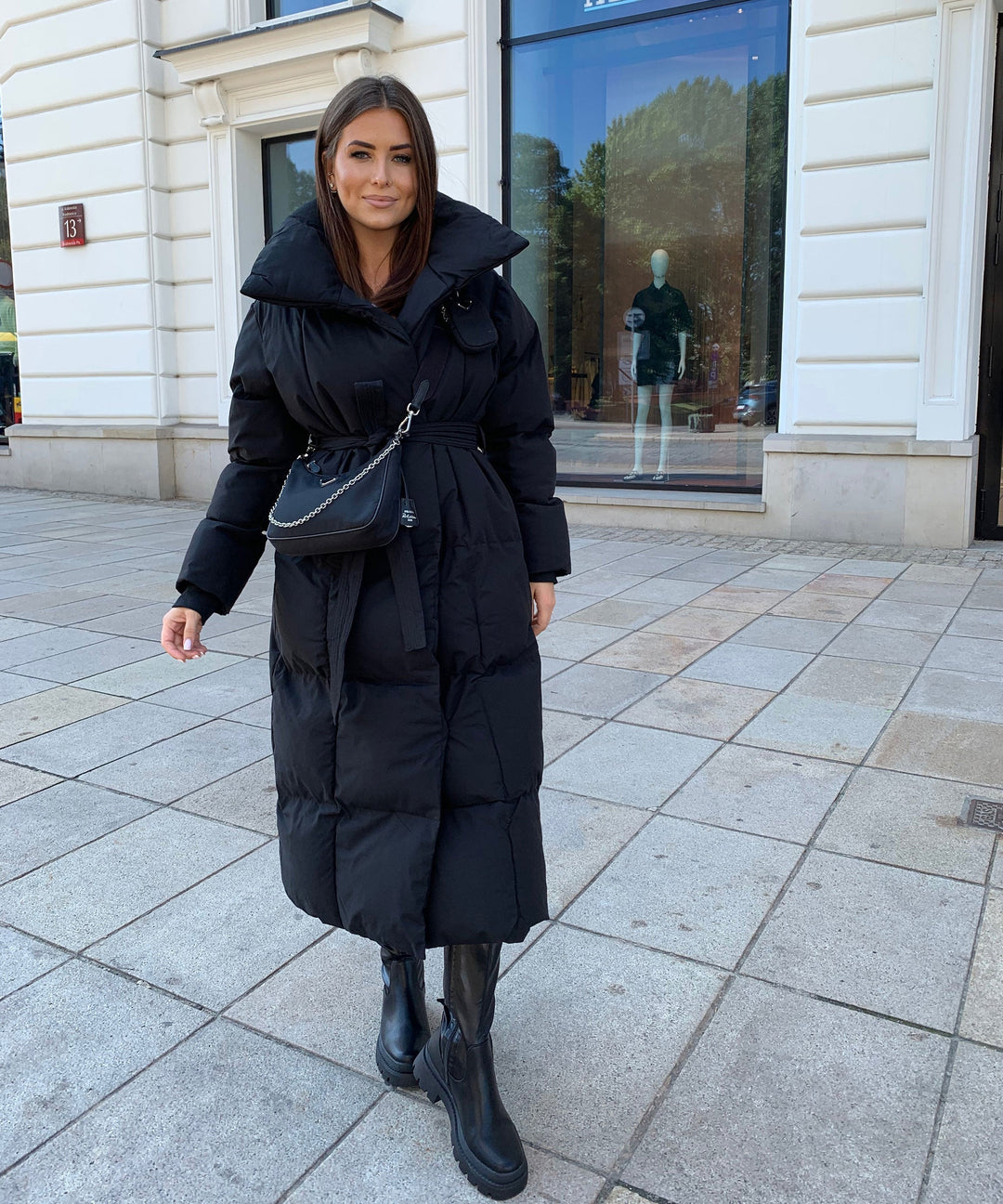 Zimara | Long Quilted Winter Jacket for Women