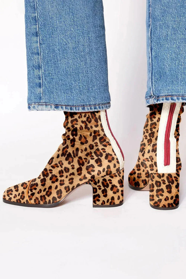 Lily™ | Elegant Suede Square Toe Ankle Boots