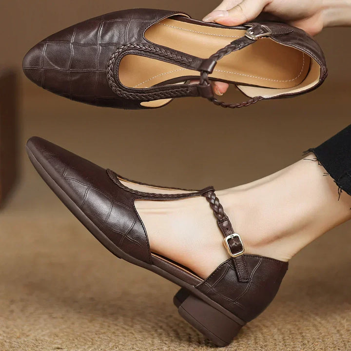 Elara | Classic Leather Mary Janes