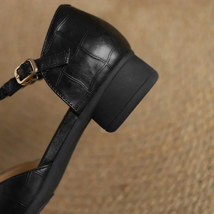 Elara | Classic Leather Mary Janes
