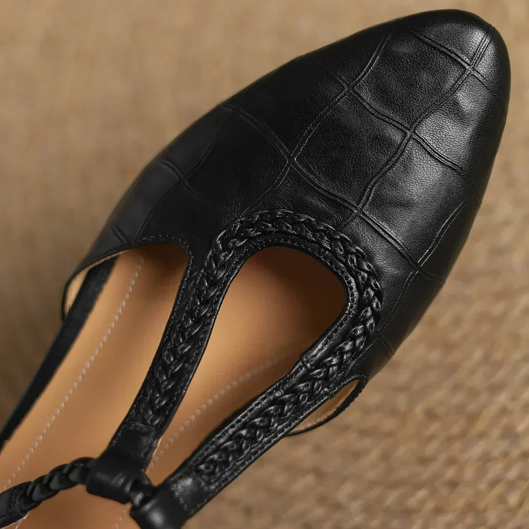 Elara | Classic Leather Mary Janes