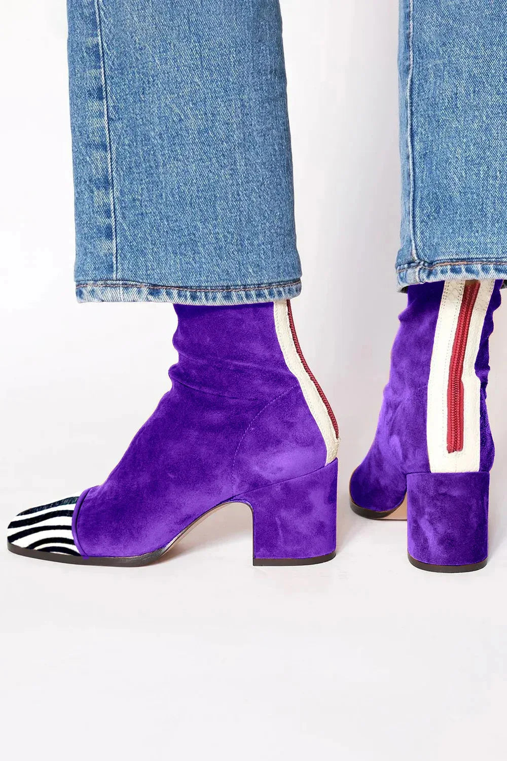 Lily™ | Elegant Suede Square Toe Ankle Boots