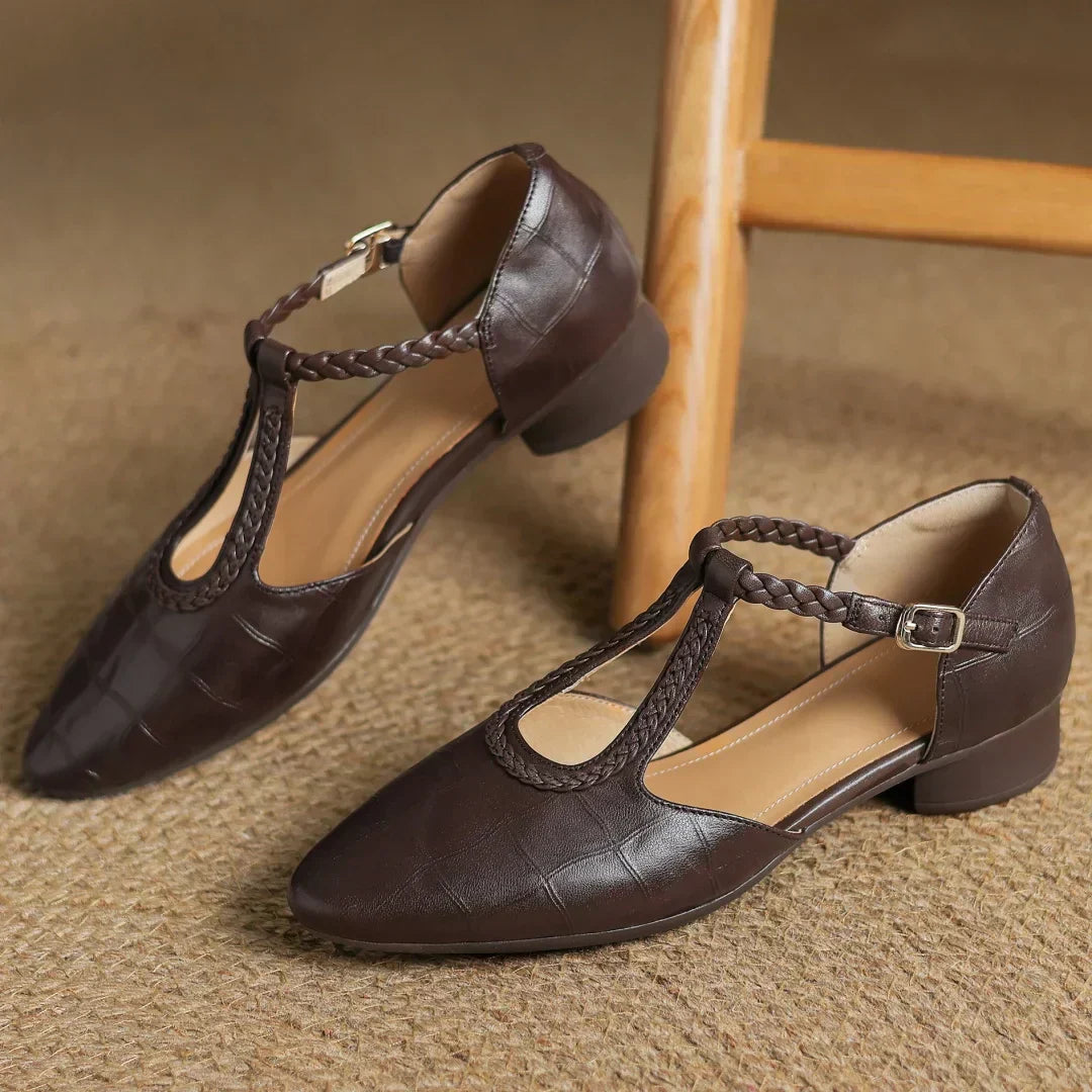 Elara | Classic Leather Mary Janes