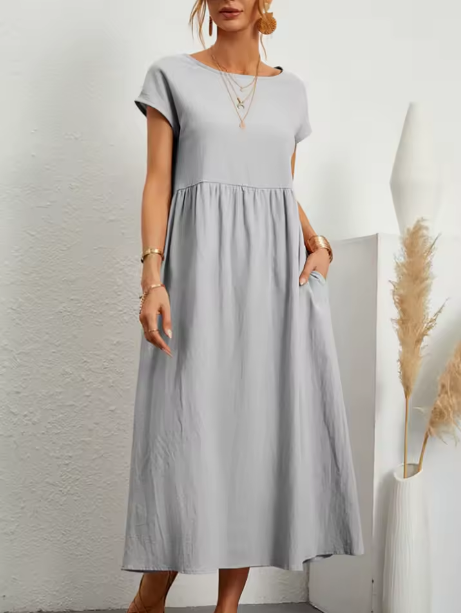 Gabrielle — Flowing Midi Dress with Timeless Elegance