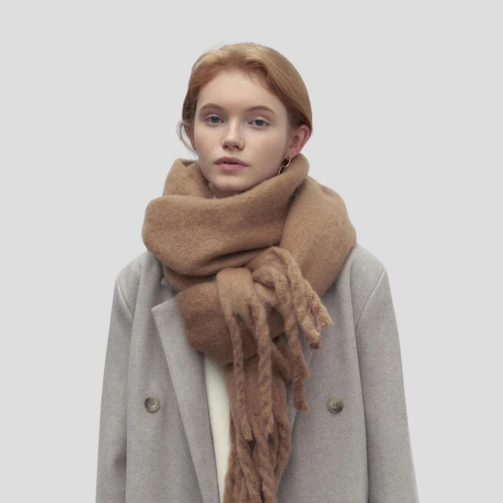 Ladies Tassel Scarf – Stylish Long Scarf with Fringes and Soft Fabric