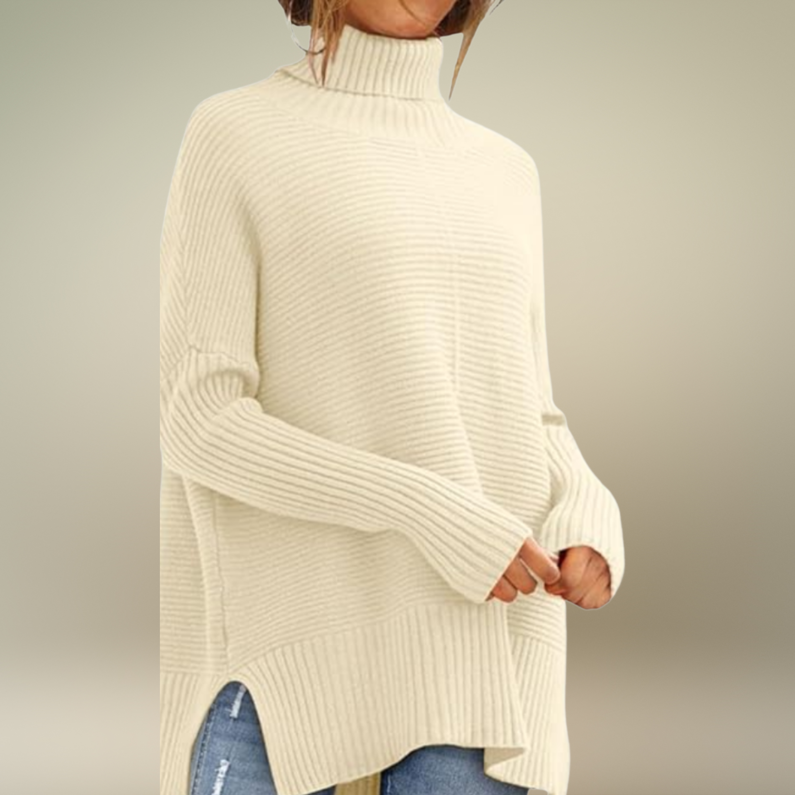 AERONWEN | RIBBED TURTLENECK KNIT JUMPER