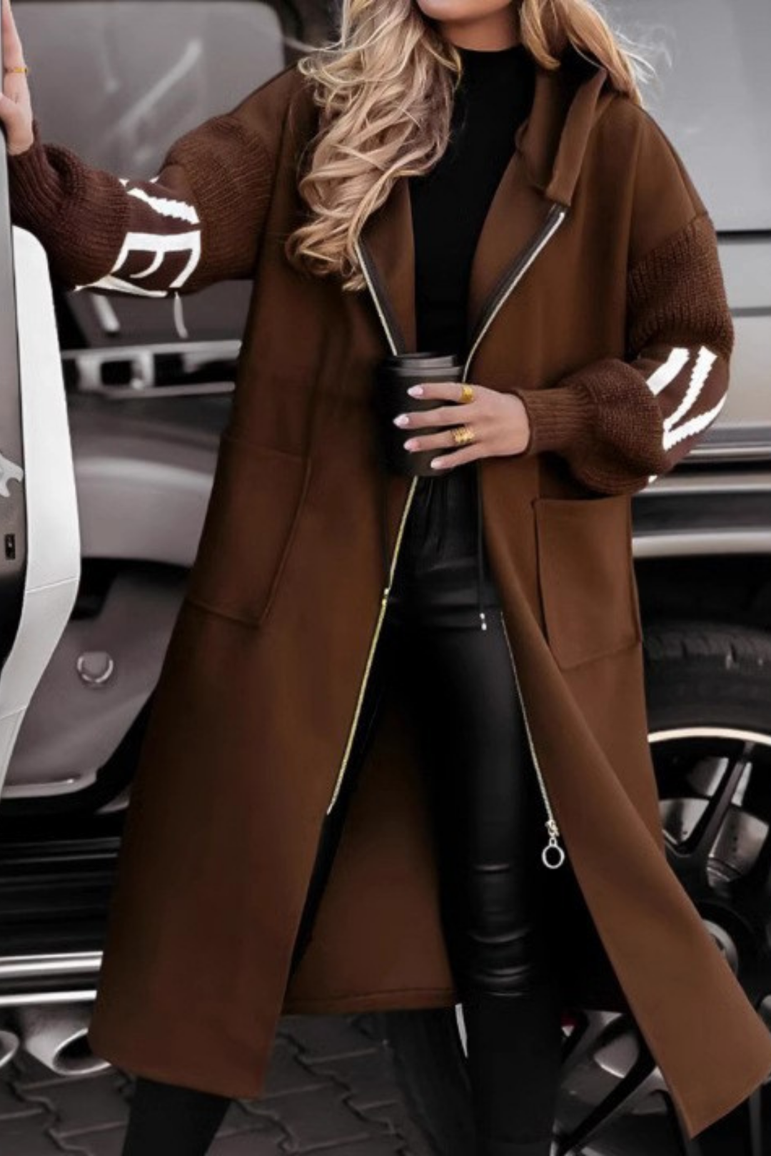 Ellora Luxe™ | Knit-Sleeve Jacket