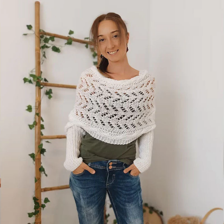 Nomine Snuggly Knitted Scarf with Sleeves