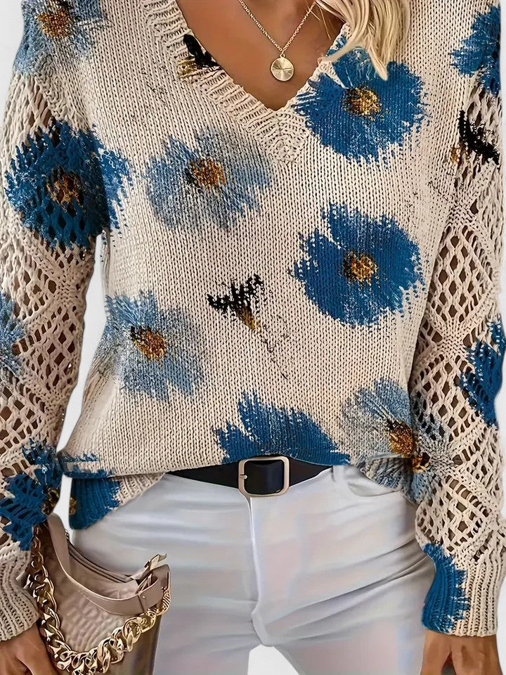 TAHLIA | COMFORT FLORAL SWEATER