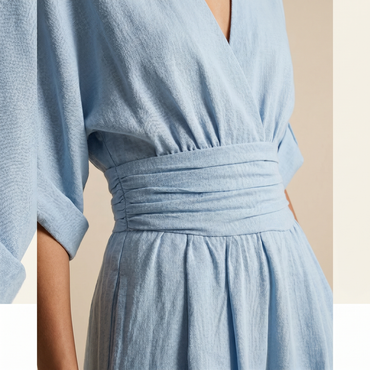 Elegant V-Neck High-Waist Jumpsuit